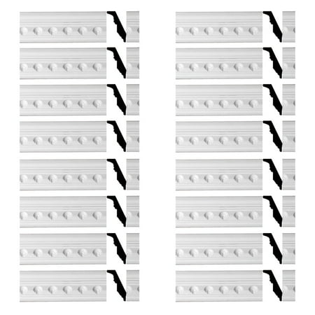 

Renovators Supply Ornate Cornice White Urethane Golfini Design 16 Pieces Totaling 1512 Length