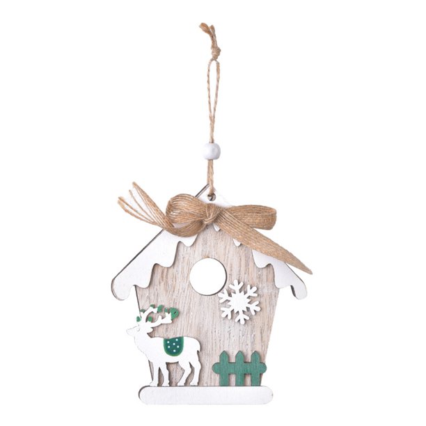 Billuyoard Colgante de árbol de Navidad exquisito para en interiores, decoración colgante de Navidad, adorno para el hogar, diseño de escena, Kits de decoración para fiestas Alce Billuyoard HA069599-03
