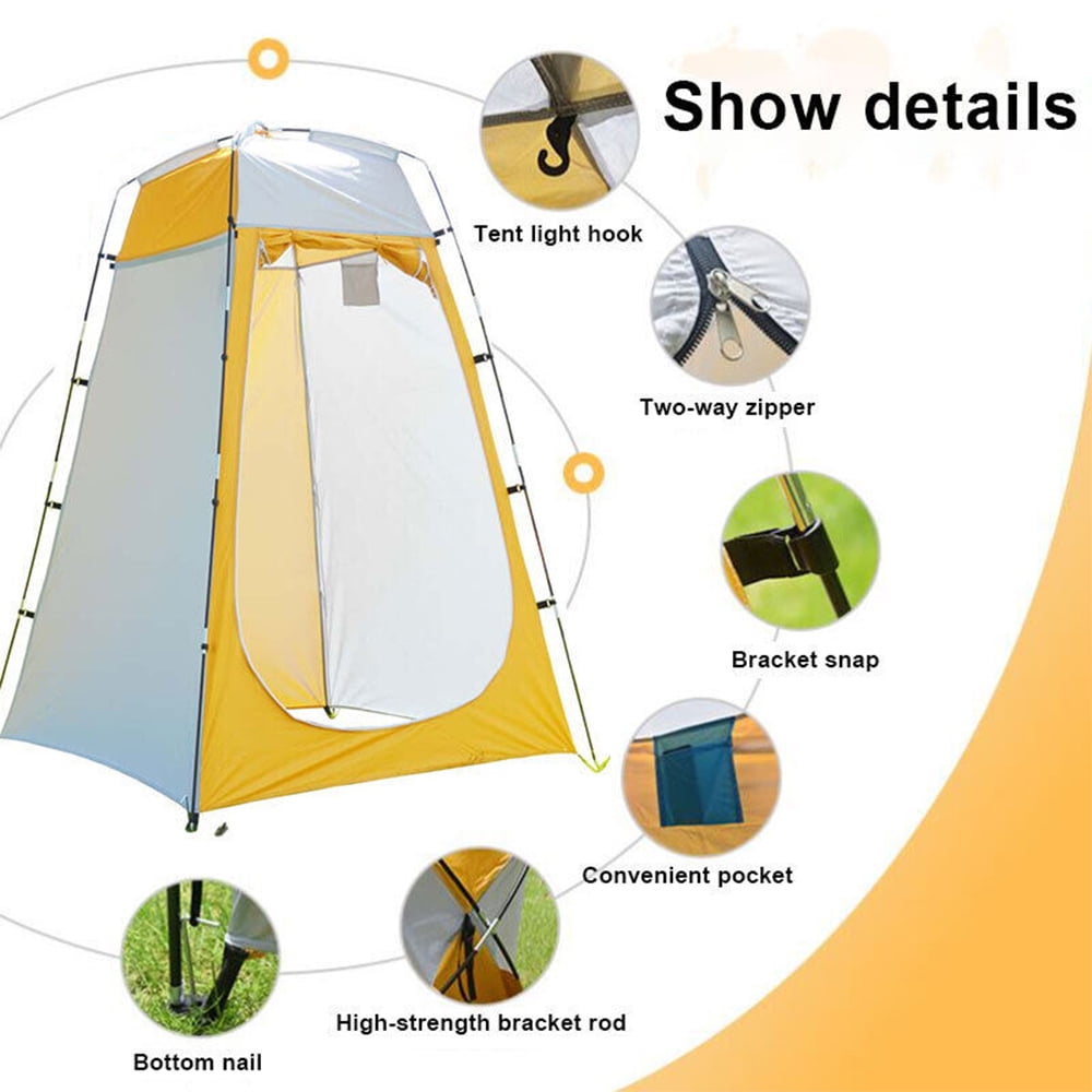 Portable Pop-up Tent - Waterproof Shower Tent, Outdoor Shower, Bath, Changing, Fitting Room Tent Shelter for Camping, Beach, Privacy Toilet