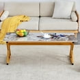 thumbnail image 3 of Marble Coffee Table, 47'' Sintered Stone Coffee Table for Living Room,Gold Center Table with Metal Leg, Modern Center Table for Living Room, 3 of 7