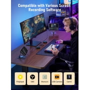 Lemorele USB C Video Capture Card, 1080P 60Hz Capture Card with HDMI Loop-Out,Dual 100W PD Charging,USB-A Hub,Low Latency for Game Streaming,Recording,Switch, Steam Deck,OBS,Potplayer