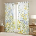 thumbnail image 2 of Manfei Garden Floral Flower Blackout Curtains Set of 2 (52x84 Each), Farmhouse Plant Botanical Window Curtains, Vintage Fashion Style Curtains and Drapes, Window Curtains Bedroom Decor, 2 of 6