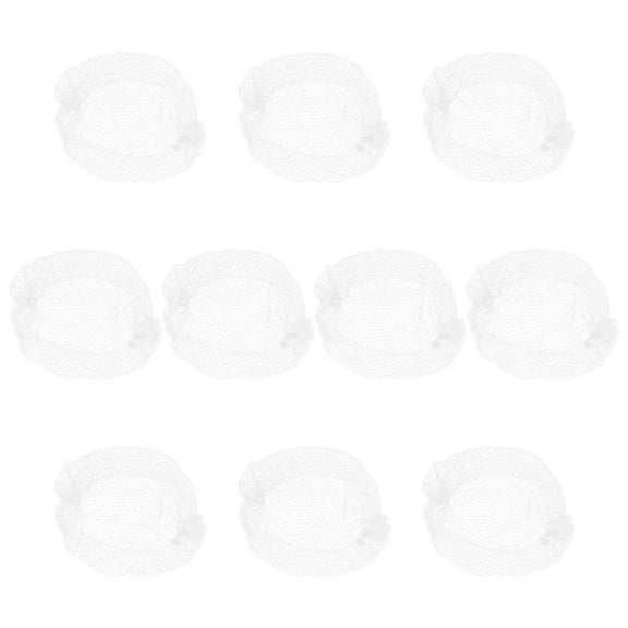WHAMVOX 10pcs Hair Nets Hair Accessories Invisible Elastic Edge Mesh Bun Hair Nets For Ballet Dance Elastic Hair Styling Tools Mesh Wigs Nets