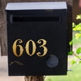 thumbnail image 6 of Gold Number Stickers, 5.5", 10 Sheets Vinyl Self-Adhesive Numbers 0-10 for Mailbox, Waterproof Trash Can, Door, Outdoor Use, House Number Signs, Labels, 6 of 7