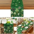 thumbnail image 4 of Green Table Runner, St. Patricks Day Shamrocks Runner, Seasonal Kitchen Dining Decoration for Indoor Home Party, Lucky Irish Luck Holiday Table Scarf, 4 of 8