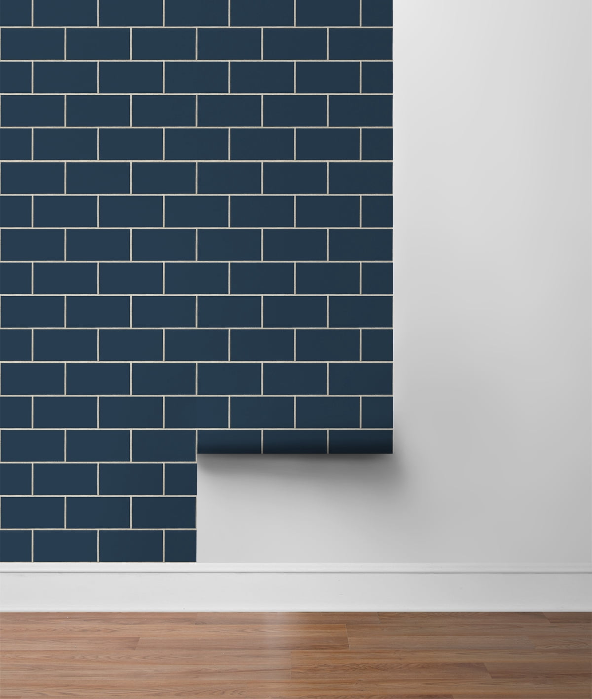 NextWall Retro Subway Tile Peel and Stick Wallpaper