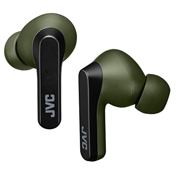 Auriculares inalámbricos JVC RIPTIDZ con sensor táctil, uso de un solo oído, IPX5, Bluetooth 5.1, larga duración de batería (hasta 30 horas) - HAA9TG (verde)
