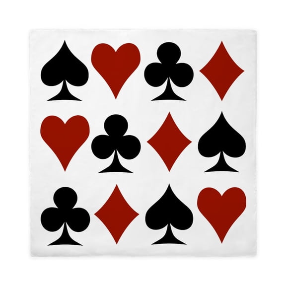 CafePress - Playing Card Symbols - Queen Duvet