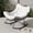 Black plastic spray + white staple cloth, variant on Kicctian Outdoor Papasan Rocking Chair, 35*28*33 in Oversized Patio Rocker with Sturdy Metal Frame, Rattan Egg Style, Ideal for Balcony Backyard Porch, Grey