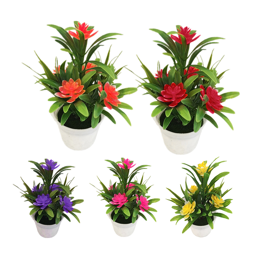Prosport Artificial Fake Lotus Flower Potted Bonsai Wedding Decor Walmart Com Walmart Com