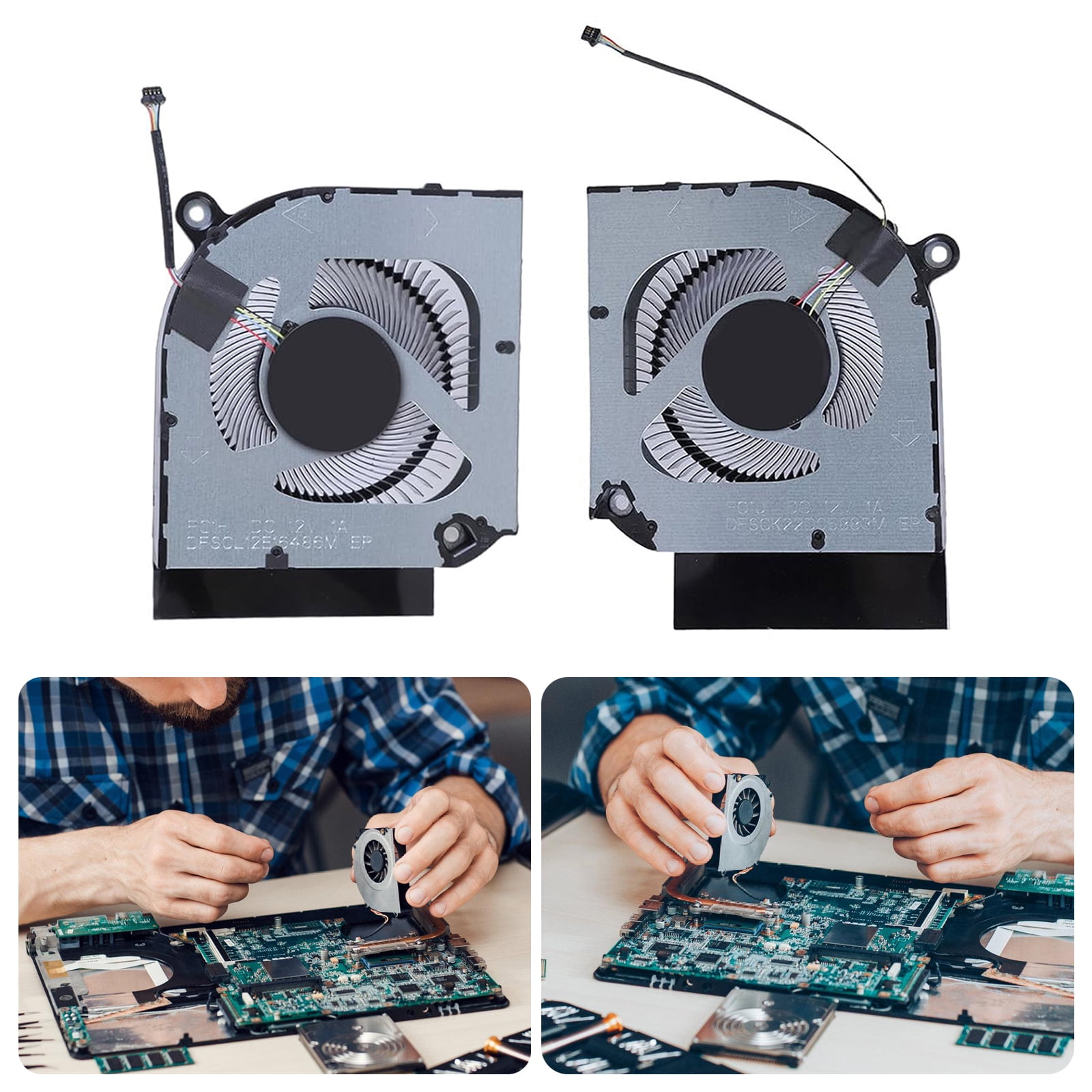 CPU GPU Fan Laptops Cooling Fan DC12V 4Pin 4wires Coolers Fan for 16 PHN16-71 PHN18-71 Laptops Part