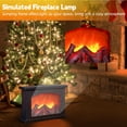 thumbnail image 6 of Fireplace Lanterns Decorative,Small Fake Fire Place,Flame Effect LED Fire Lamp,Battery Operated USB Charge Portable Fireplace,Indoor Outdoor Christmas Decoration (No Heater Function Black), 6 of 8