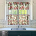 thumbnail image 3 of Kitchen Curtains 24 Inch Short - 3 Panel Set, Vintage Floral Butterfly Bee Botanical Print, Rod Pocket Window Curtain for Farmhouse, Modern Rustic, Spring Summer Decor, Easy Wash, 3 of 6