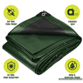thumbnail image 3 of Core Tarps 8 Mil Heavy Duty Tarp Camping Tarpaulin Waterproof Cover, Green/Black 25′ X 45′Ft, 3 of 7