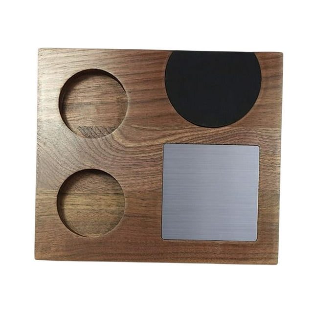 DOLITY Wood Coffee Tamper Holder Mat Tamper Station Anti Slip Foot Pad Grey