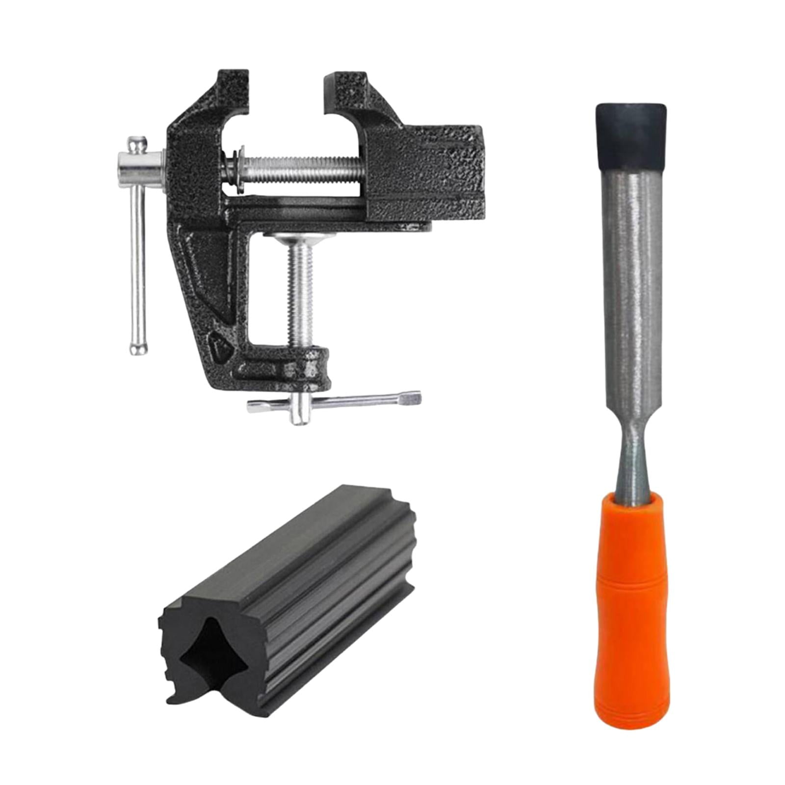 funtasica 3 Pieces Golf Grip Kits Grip Tape Remover Repair Tool Professional Table Vise Accessories Easy to Use Bench Vise Rubber Clamp Orange