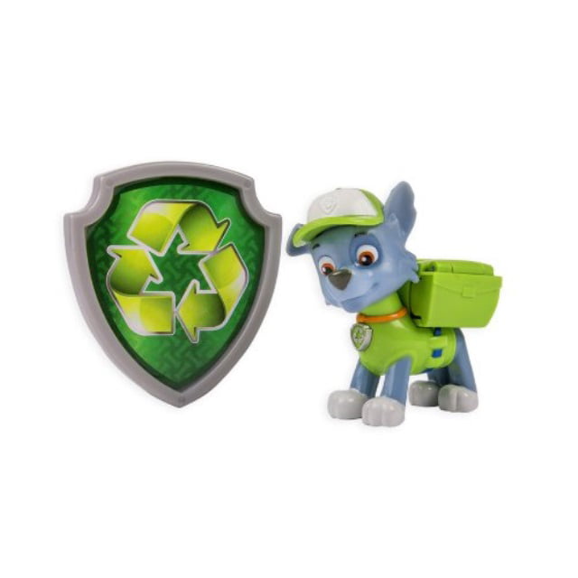 nickelodeon, paw - action pack pup & badge - rocky - Walmart.com