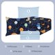 thumbnail image 4 of Kaleido Space - Juego de Cama Individual de 5 Piezas con Edred&oacute;n, S&aacute;banas y Funda de Almohada, Estilo Espacial, Tama&ntilde;o Twin, Color Planeta, que Brilla en la Oscuridad, 4 of 8