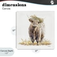 thumbnail image 4 of Stupell Industries Rustic Lodge Ollie the Highland Cattle Canvas Art, 17 x 17, by Marla Rae, 4 of 8