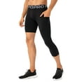 thumbnail image 2 of LNFINTDO 1 or 2 Pack One Leg Compression Tights for Basketball Mens 3/4 Capri Leggings Athletic Base Layer for Sports Running, 2 of 5