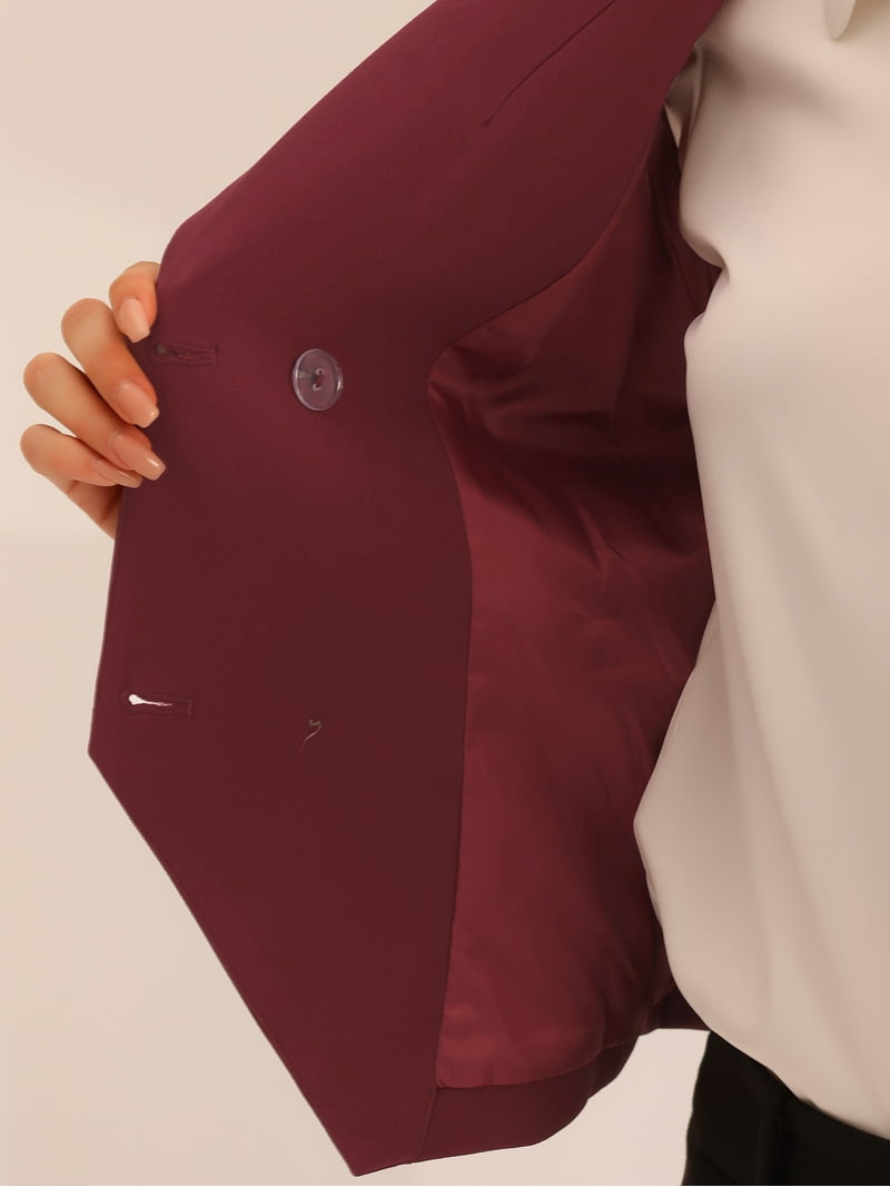 DARING DIVA Women's Waistcoat Double Breasted Shawl Lapel Suit