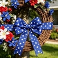 thumbnail image 6 of 4Th of July Ribbon Patriotic Wired Ribbons for Crafts Wrapping Wreath Bows Red White And Blue Ribbon Vintage American Flag Ribbons for 250Years Anniversary Memorial Day Decoration,2.5"X 5 Yards 1Pc, 6 of 9