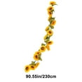 thumbnail image 4 of Christmas Tree Ornaments Simulation Sunflower Vines Sunflower Vines Fake Flowers Vines Indoor Wall Mounted Conditioning Pipelines Cover Decorative Flower Strips Christmas Garlands For Home Decor, 4 of 7
