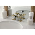 thumbnail image 2 of Kingston Brass KB944AX Victorian Mini-Widespread Bathroom Faucet, Polished Chrome/Polished Brass, 2 of 5