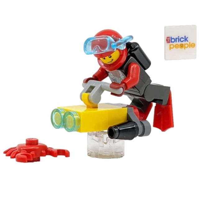 LEGO City Scuba Diver con patinete submarino y cangrejo