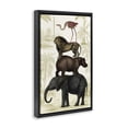 thumbnail image 2 of Stupell Industries Tropical Jungle Animals Tower Black Floating Frame Canvas Art, 17 x 25, by Victoria Barnes, 2 of 7