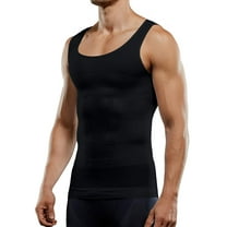 Lilvigor Men's Compression Tank Top Seamless Slimming Body Shaper Vest Shirt Shapewear Abs Abdomen Slim Gymwear