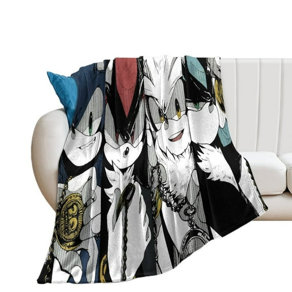 Sonic The Hedgehog4 Luxury Flannel Blanket - Super Soft Anti-Static Plush Warm Blanket for Sofa Bed - Extra Large Cozy Blanket for Men and Women, Home Decor Gift.