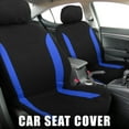 thumbnail image 2 of 4uds Coche Asiento Cubiertas Cabeza Descanso Cubierta Coche Asiento Cubiertas Azul Negro, 2 of 8