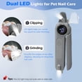 thumbnail image 5 of Oazouf 2-in-1 Electric Dog Cat Nail Clippers and Grinder with LED Light, 3-Speed, Rechargeable Quiet Safe Pet Nail Trimmer Grooming Tool for Dogs Cats Rabbits Pets, Gray, 5 of 12