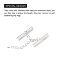 thumbnail image 4 of Unique Bargains 10Set Ribbon Crimp Clamp Ends Lobster Claw Clasps & Chain 30mm Silver White for DIY, 4 of 7