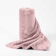 thumbnail image 3 of Fleece Blanket King Size, Pack of 2 – Soft 310 GSM Plush Microfiber Blanket, Warm Lightweight Blanket for The Bed, Bulk Value Pack 108x90 Inches, Pink, 3 of 7
