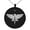 Black, variant on Stainless Steel Zeus Greek God of Sky Engraved Small Medallion Circle Charm Pendant Necklace