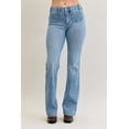 thumbnail image 1 of I AM A FASHION JUNKY Judy Blue Full Size Mid Rise Bootcut Jeans with Contrast Wash & Front Patch Pockets Plus Size (MD, 11(30)), 1 of 19