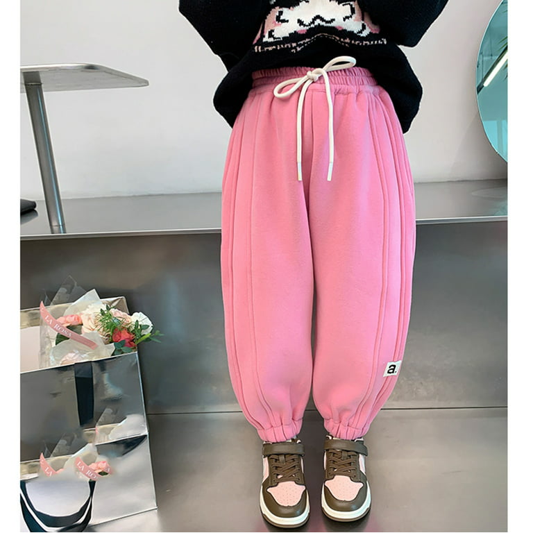 Ketyyh-chn99 Toddler Girl Pants Girls Cute Prints Long Pants Casual Baggy  Pants Pink,150 