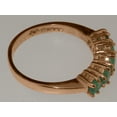 thumbnail image 5 of LBG British Made 9k Rose Gold Natural Emerald Womens Eternity Ring - 33 size options - Size 11.25, 5 of 8