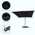 thumbnail image 5 of CHYVARY 8.2 x 8.2ft Outdoor Patio Offset Hanging Cantilever Umbrella with a Base for Deck, Poolside and Garden,Black, 5 of 6