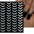 3D Glitter Line Nail Stickers Laser Gold Silver Stripe French Decals