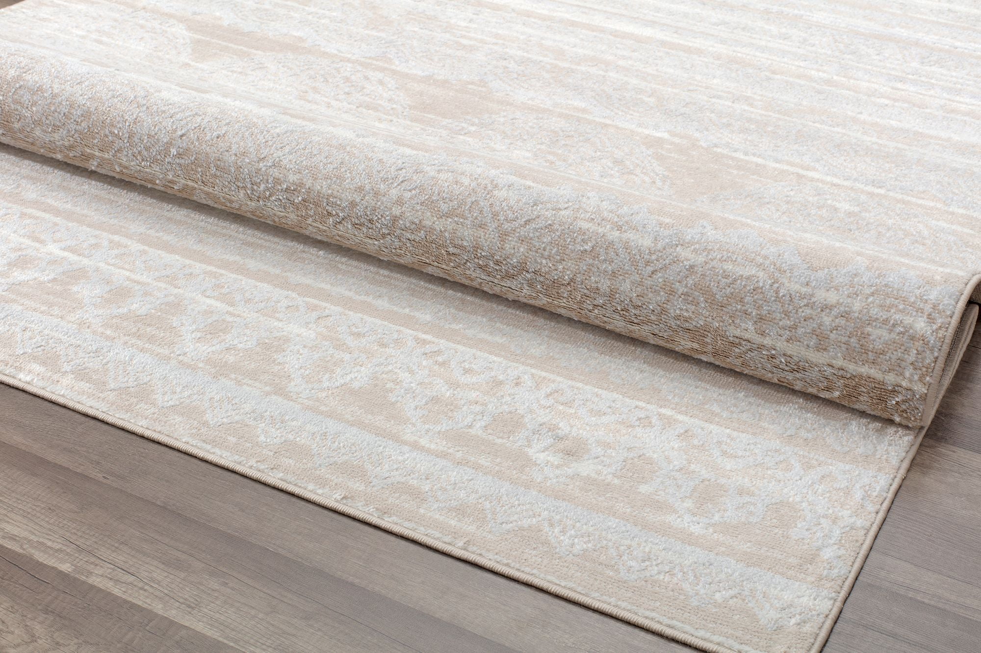 Rugs America LennoxLX10B Misty Cream Oriental Transitional Cream Area Rug, 9'x12'