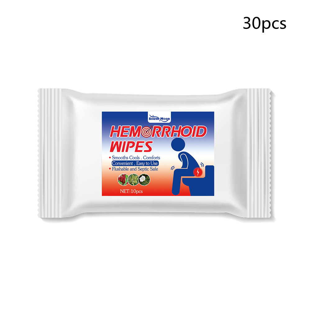 AMNHDO 30pcs Hemorrhoid Wipes Hemorrhoids Soothing Wet Tissues Hygiene