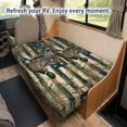 thumbnail image 4 of Qpednta Duck Camo Hunting Flag RV Couch Covers for Jackknife Sofa Bed Stretch Camper Cushion Slipcovers, for Travel Trailer Couch RV Booth Seat, Washable Material with Elastic Bottom, 4 of 7