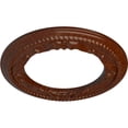 thumbnail image 3 of Ekena Millwork 12 1/4"OD x 7 1/2"ID x 7/8"P Roped Medway Ceiling Medallion (Fits Canopies up to 7 1/2"), Hand-Painted Burnished Mahogany Crackle, 3 of 6