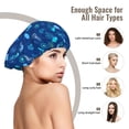 thumbnail image 6 of Blue Jellyfish Shell Coral Silk Bonnet for Sleeping Women Men, Adjustable Elastic Satin Bonnet Bonnet for Sleeping, Soft Similar Silk Curly Cuteness Hair Bonnet for Sleeping, 6 of 7