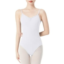 QHFBli Ballet Leotards for Women, Backless Camisole Bodysuit With Adjustable Straps, Full Lining Dancewear