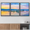 thumbnail image 3 of wall26 Framed Canvas Print Wall Art Set Pastel Sy Sunset Ocean Lake Sea Rocks Nature Wilderness Photography Realism Decorative Landscape Colorful for Living Room, Bedroom, Office - 16"x24"x, 3 of 5
