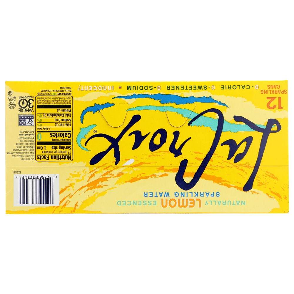 Lacroix Lemon Sparkling Water, 12 Fluid Ounce Can -- 24 per Case.